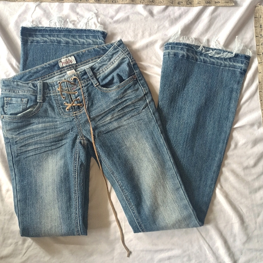 Vintage Mudd lace up Low Rise Bootcutt Jeans Size 3